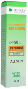 ضد آفتاب بی رنگ دیفکتو مدل Herbal با SPF 50