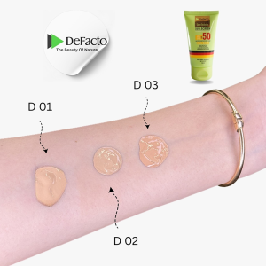 ضد آفتاب رنگی دیفکتو با SPF50 مناسب انواع پوست حجم