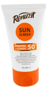 کرم ضد آفتاب بی رنگ رینوزیت با SPF50 حجم 50 میلی لیتر