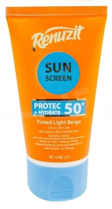 کرم ضد آفتاب SPF50 رنگی بژ روشن 50میلی لیتر رینوزیت